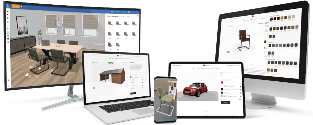 3D product configurator, AR, automated renders, ecommerce plugin, photorealistic rendering