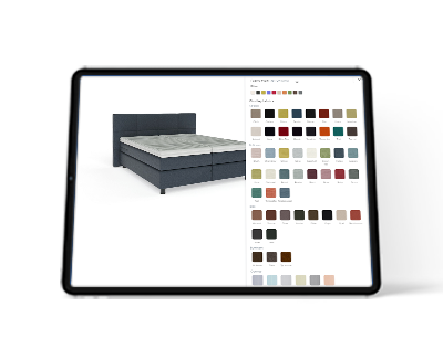 product 3d configurator - 3D product configurator boxspring beds