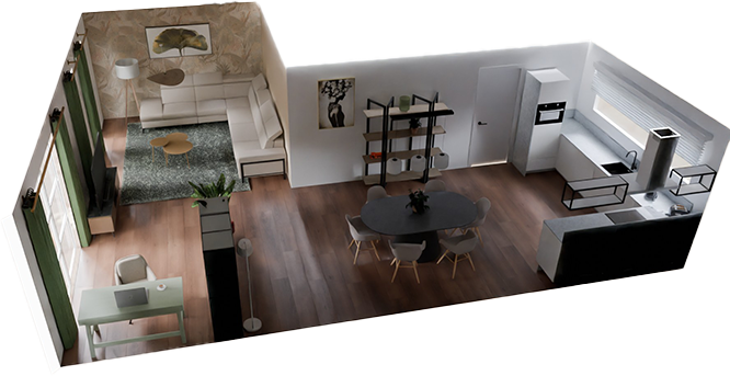 HomeDecoHub interior design software rendering