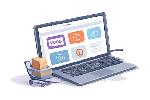 infographic icon of product configurator integration into woocommerce and magento
